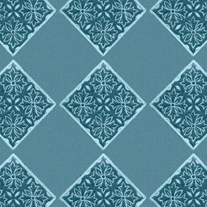 Japanese-fabric-stamp-diamond--INDIGO-TURQUOISE