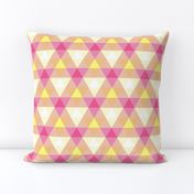 triangle gingham - pink lemonade