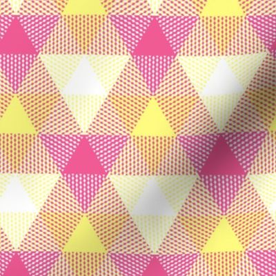 triangle gingham - pink lemonade