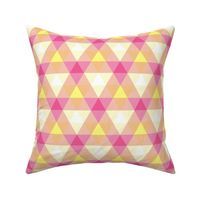 triangle gingham - pink lemonade