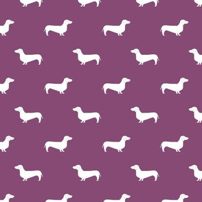 amethyst dachshund silhouette fabric doxie design dachshunds fabric 