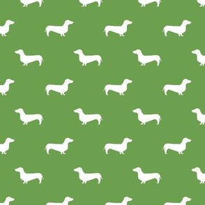 asparagus green dachshund silhouette fabric doxie design dachshunds fabric 
