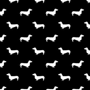 black and white dachshund silhouette fabric doxie design dachshunds fabric 