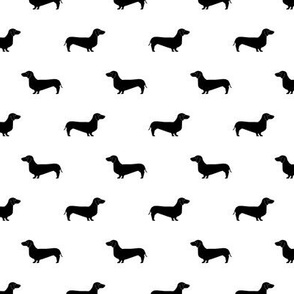 bw dachshund silhouette fabric doxie design dachshunds fabric 