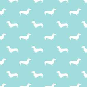 blue tint dachshund silhouette fabric doxie design dachshunds fabric 