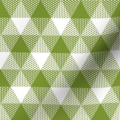 moss green triangle gingham