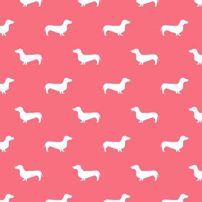 brink pink dachshund silhouette fabric doxie design dachshunds fabric 