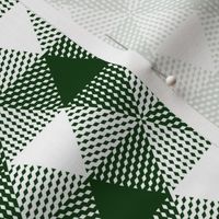 forest green triangle gingham