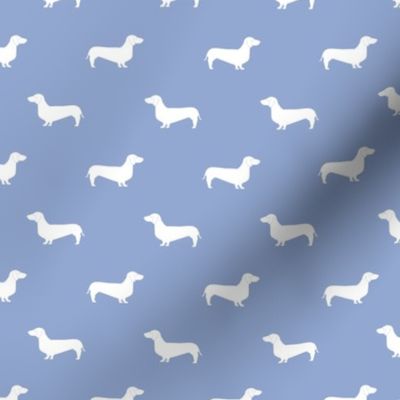 cerulean dachshund silhouette fabric doxie design dachshunds fabric 