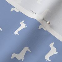 cerulean dachshund silhouette fabric doxie design dachshunds fabric 