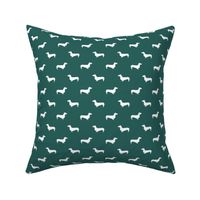 eden green dachshund silhouette fabric doxie design dachshunds fabric 