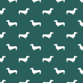 eden green dachshund silhouette fabric doxie design dachshunds fabric 