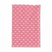 flamingo pink dachshund silhouette fabric doxie design dachshunds fabric 