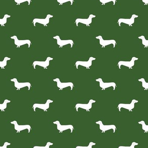 garden green dachshund silhouette fabric doxie design dachshunds fabric 