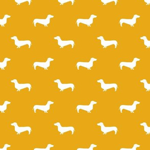 golden dachshund silhouette fabric doxie design dachshunds fabric 