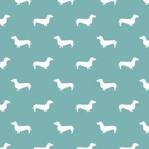 marine blue dachshund silhouette fabric doxie design dachshunds fabric 
