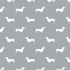 quarry grey dachshund silhouette fabric doxie design dachshunds fabric 