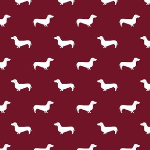 ruby red dachshund silhouette fabric doxie design dachshunds fabric 