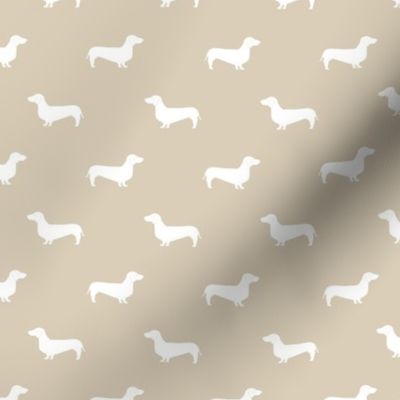 sand dachshund silhouette fabric doxie design dachshunds fabric 