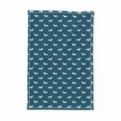 sapphire blue dachshund silhouette fabric doxie design dachshunds fabric 