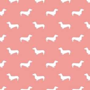 sweet pink dachshund silhouette fabric doxie design dachshunds fabric 