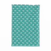 turquoise dachshund silhouette fabric doxie design dachshunds fabric 