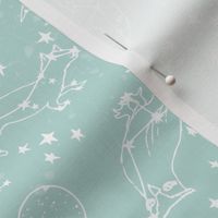 constellations // soft aqua pastel baby nursery blue cute constellations fabric for baby