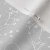 constellations // grey animals stars fabric cute animals constellations fabric