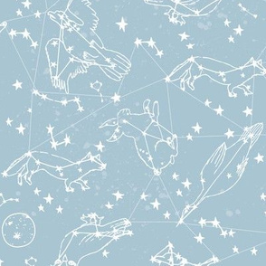 constellations // blue nursery baby fabric nursery design constellations blue fabric