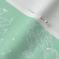 constellations // mint baby nursery design animals fabric print andrea lauren design