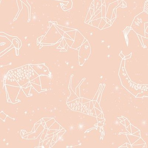 constellations // geometric animals nursery fabric blush stars animals nursery design by andrea lauren