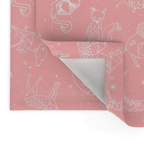 constellations // geometric nursery animals fabric pink nursery design