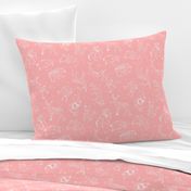 constellations // geometric nursery animals fabric pink nursery design