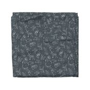 constellations // charcoal geometric animals constellations fabric nursery baby animals design