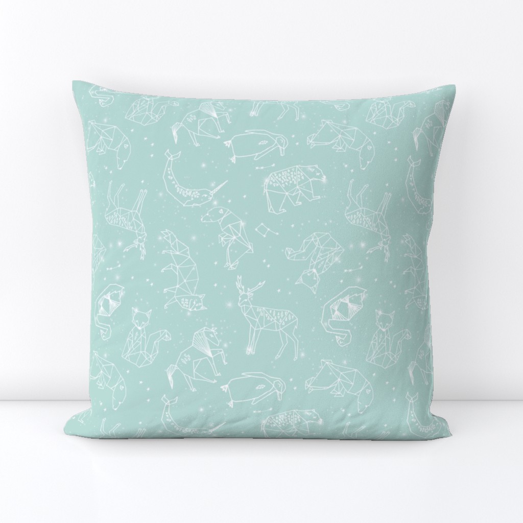 constellations // geometric nursery baby design soft blue constellations stars fabric andrea lauren design