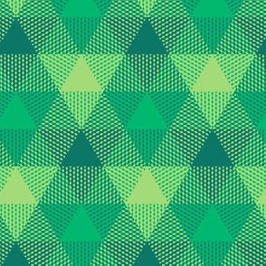 Serene green triangle gingham