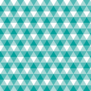 teal fisherman's triangle gingham