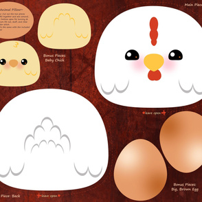 Cut-and-Sew Chicken Pillow
