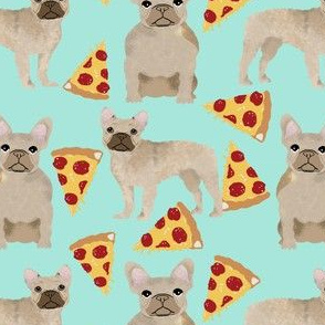 french bulldog pizza fabric fawn frenchie pizzas frenchie dog