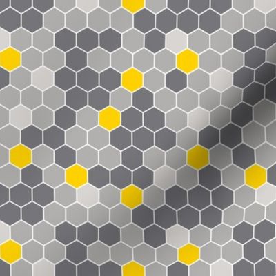 Honeycomb Pattern Gray Filled 1