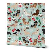 doxie christmas fabrics dachshunds dog fabric xmas holiday dog design