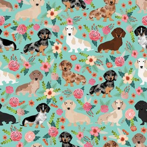 doxie dachshunds florals cute dog fabric best dog designs cute dogs florals vintage flowers