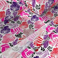 Tropical Leaves Pink & Purple