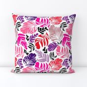 Tropical Leaves Pink & Purple