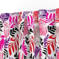 Tropical Leaves Pink & Purple