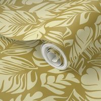 Tropical Leaves Beige