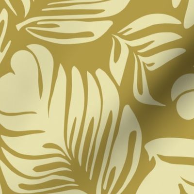 Tropical Leaves Beige