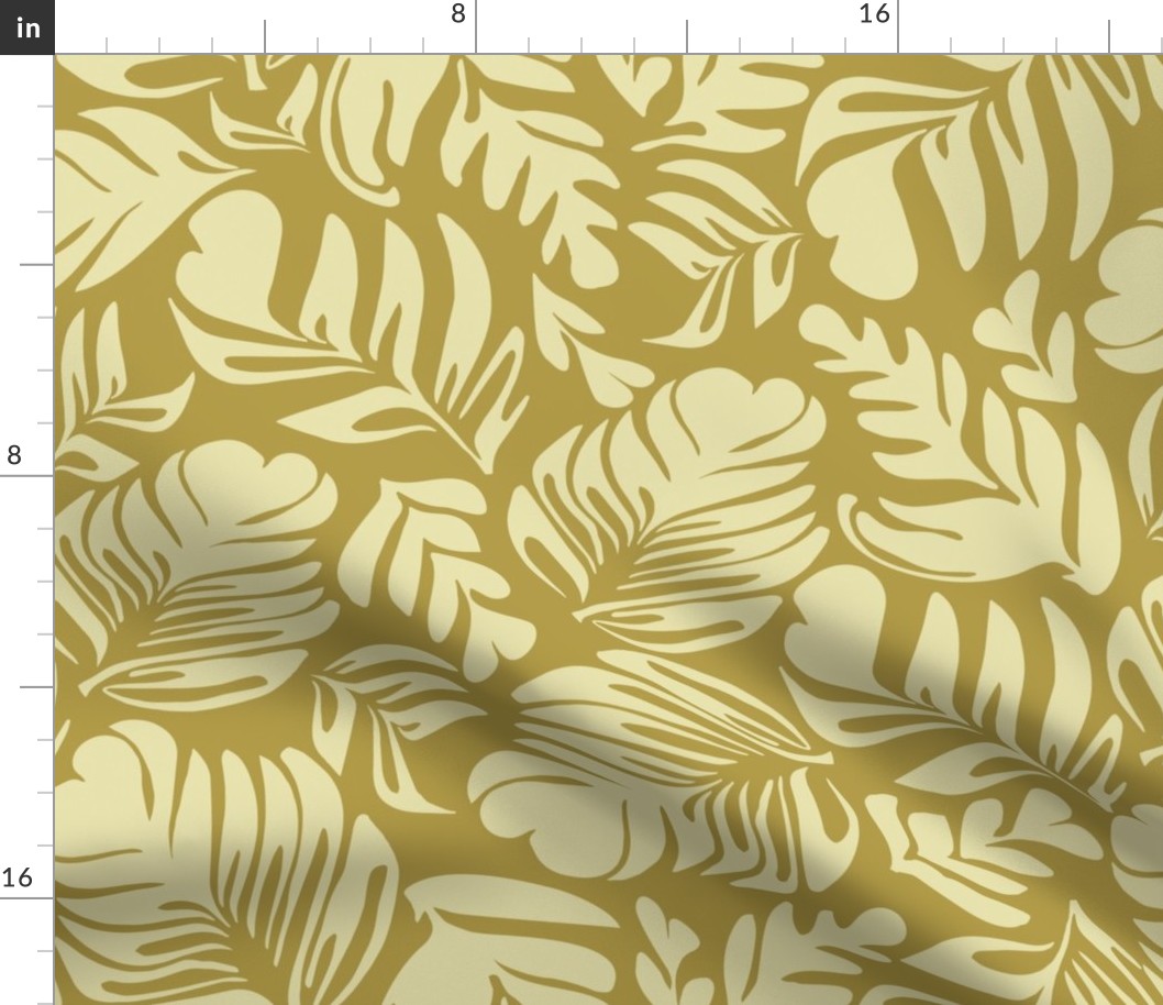 Tropical Leaves Beige