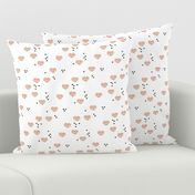 Sweet love scandinavian hearts cool pastel blue valentine and wedding theme beige SMALL