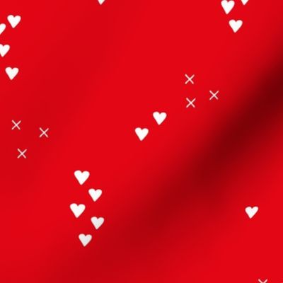 Romantic love and cupid xoxo valentine print red